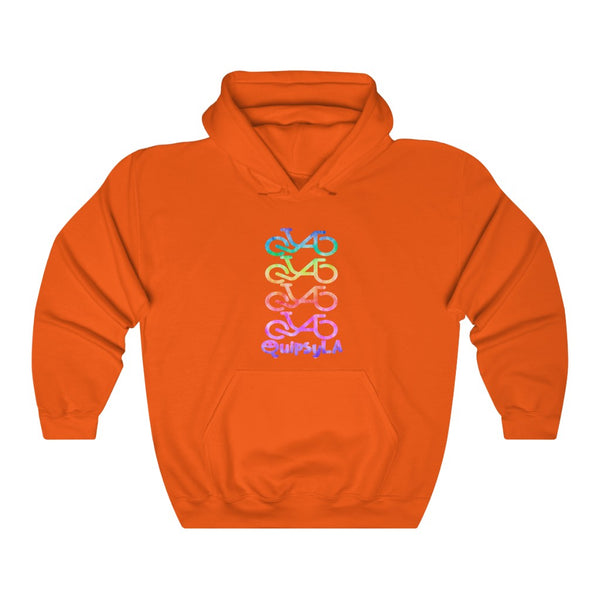 QuipsyLA Tie-Dye Repeat - Unisex Heavy Blend™ Hooded Sweatshirt - Front graphics