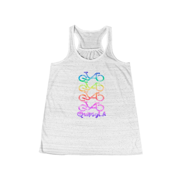 QuipsyLA Tie-dye repeat - Women's Flowy Racerback Tank